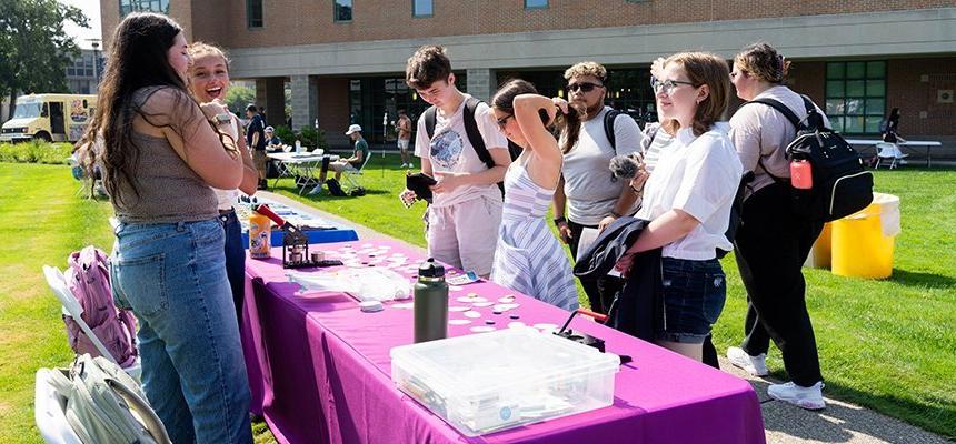 Students connect at the involvement fair